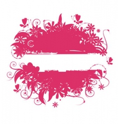 Floral frame summer Floral frame summer vector image