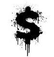 Dollar splatter design vector image