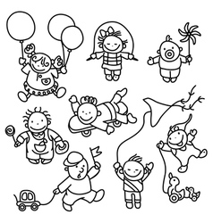 Happy kids vector image