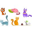 Cat set vector image