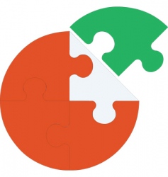 Puzzle piece vector image
