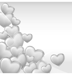 Stylish beautiful valentine day heart background vector image