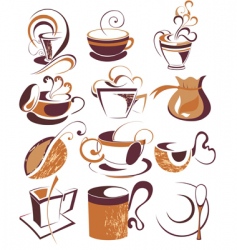 Big set of coffeetea elements vector image