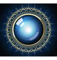 Golden frame vector image