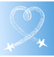 Heart in the sky vector image