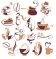 Big set of coffeetea elements vector image