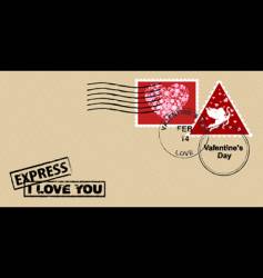 Valentine's day envelope vector image