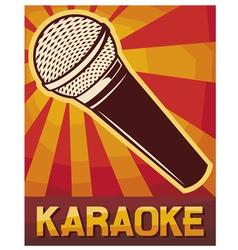 Karaoke poster vector image