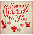 Merry christmas card vector image