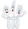 Cutlery cartoon vector image