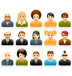 Glossy people avatar vector image
