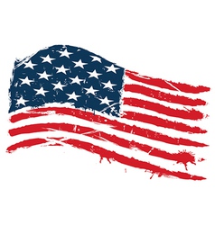 Grunge usa flag vector image