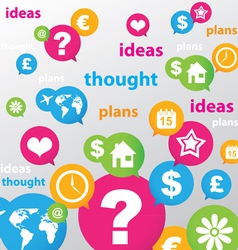 Thought ideas plans vector image