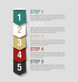 Arrows steps design template vector image