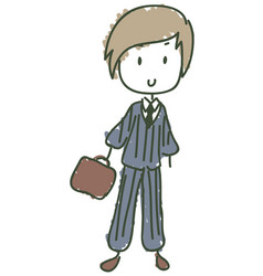 Business kid vector image