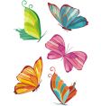 Butterfly set vector image
