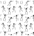 Skeletons Seamless Pattern vector image