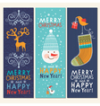 Set of Christmas and New Year banners vector image