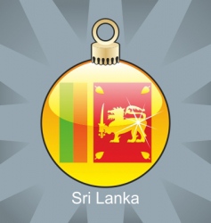Sri Lankan flag on bulb vector image