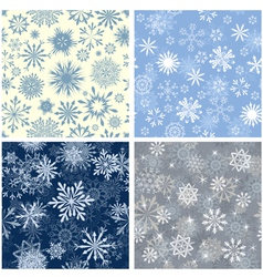 Snowflakes seamless set vector image