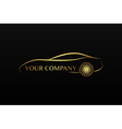 Golden car logo vector image
