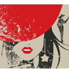 Stylish fashion face vector image