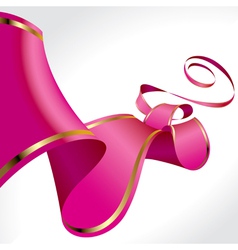 Pink ribbon vector image