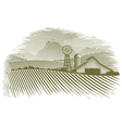 Woodcut Countryside vector image