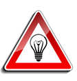 A warning sign ideas A warning sign ideas vector image