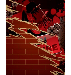 Torn musical poster vector image