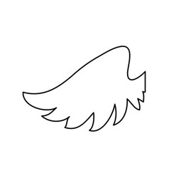 feathers wing silhouette vector image