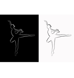 Image of a ballerina Image of a ballerina vector image