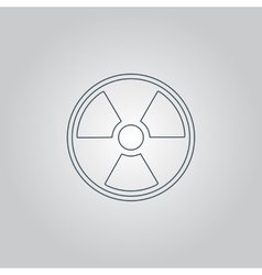 Earth globe with radiation symbol radioactive Vector Image