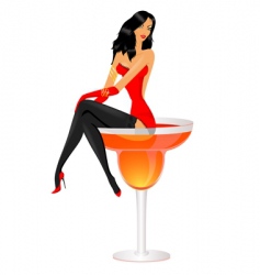 Pin-up vector image