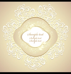 Wedding or sweet frame with petals and lace Wedding or sweet frame with petals and lace vector image