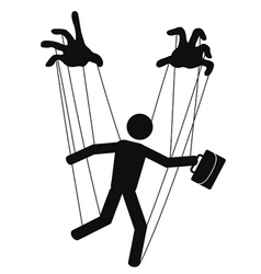 Businessman puppet vector image