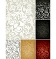 Seamless Wallpaper Pattern set of six colors vector image