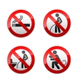 Set prohibited signs - Toilet stickers vector image