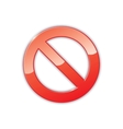 Prohibition sign vector image