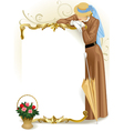 Retro woman vector image