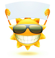 Cartoon sun character vector image