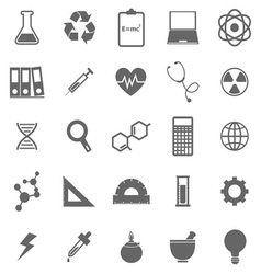 Science icons on white background vector image