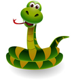 Cute snake cartoon vector image