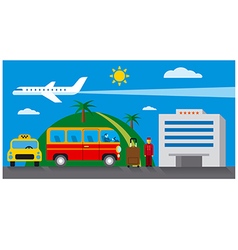 Hotel transfer and resort vector image