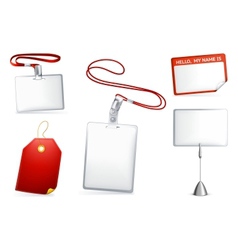 Set of empty tags vector image
