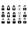 Business people icons set vector image