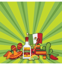 Mexican party card vector image