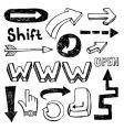 Set of arrows vector image