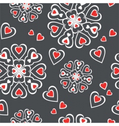 Hearts seamless pattern vector image