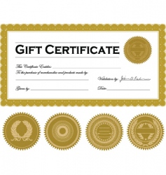 Vector dark gold certificate frame vector image